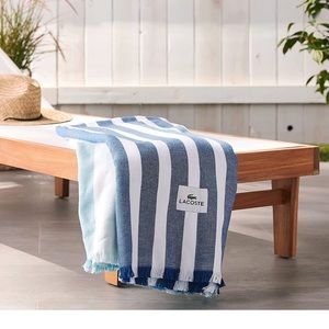 Lacoste Monaco towel/blanket striped blues no tag